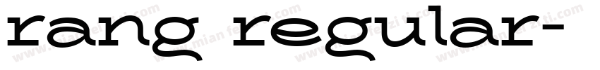 rang regular字体转换